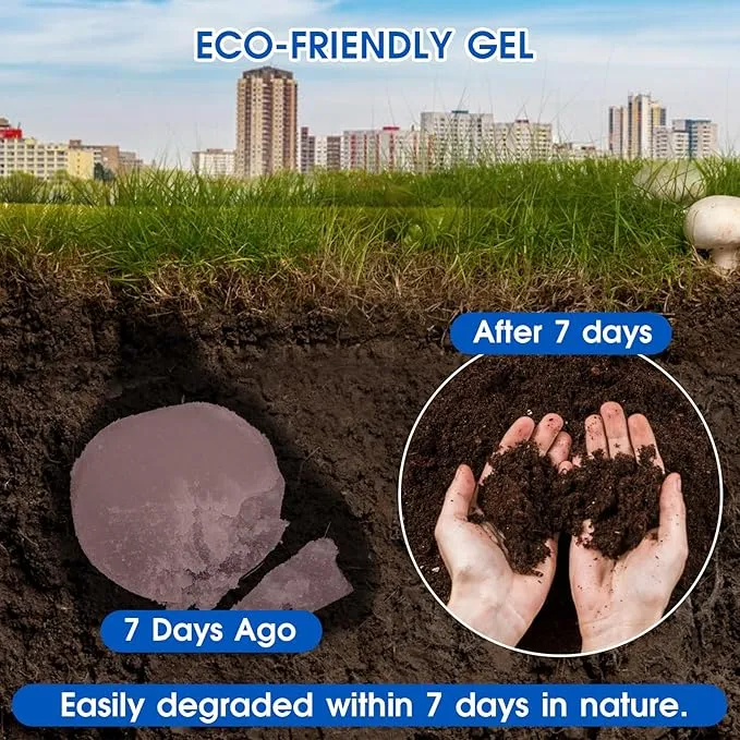 Portable Toilet Absorbent Urine Gel Porta Potty Eco Chemicals Poo Powder Bucket Toilet Gel for Camping Hiking Outdoor 25 Pack