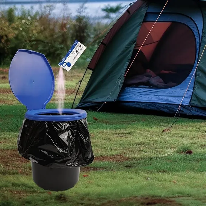 Portable Toilet Absorbent Urine Gel Porta Potty Eco Chemicals Poo Powder Bucket Toilet Gel for Camping Hiking Outdoor 25 Pack
