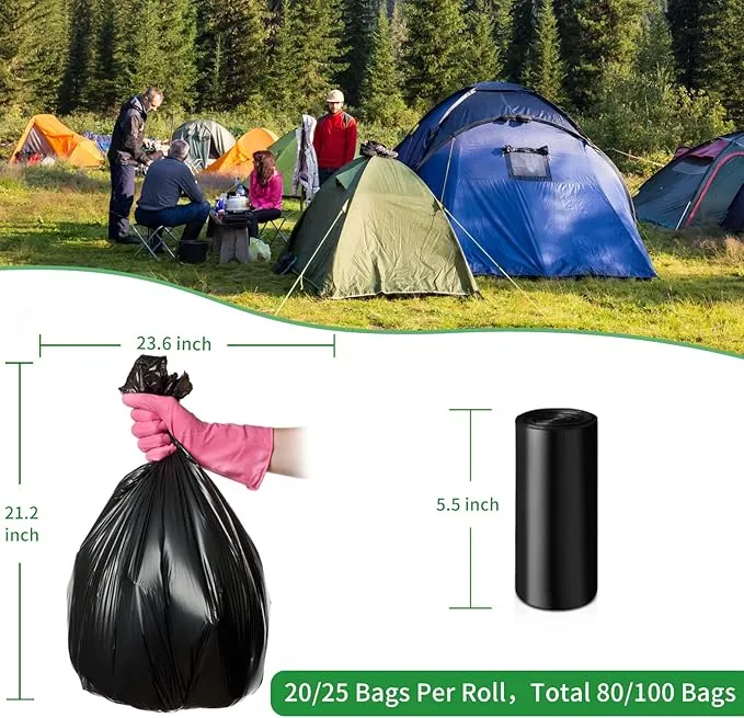Portable Toilet Bags for Camping, Biodegradable Porta Potty Bags 8 Gallon Thickened Toilet Waste Bags for 5 Gallon Bucket Toilet