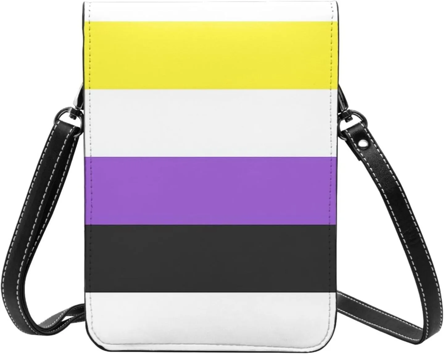 Pride Rainbow American Flag LGBT Leather Crossbody Cell Phone Purse Small Wallet Bags Adjustable Phone Bag for Women