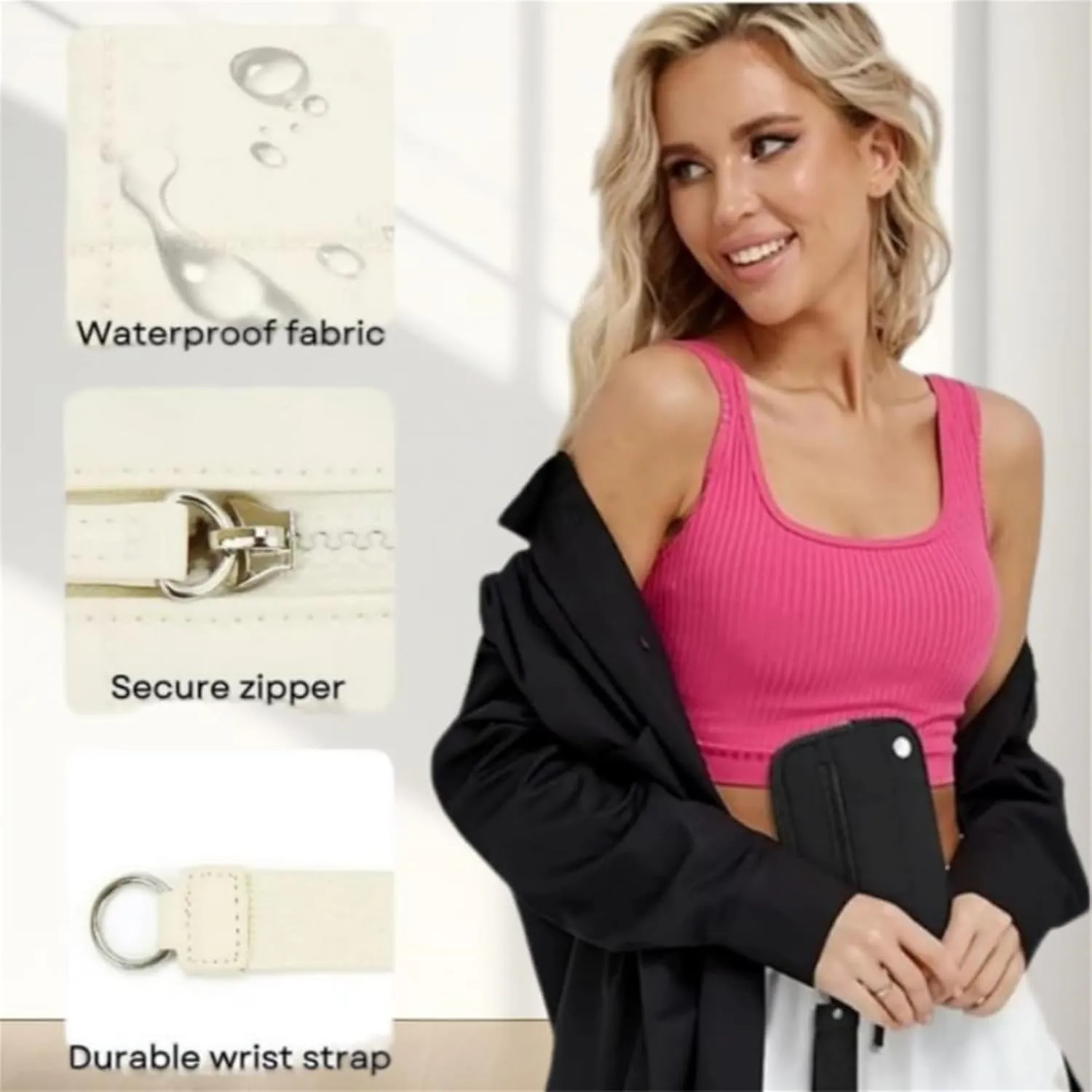 Puffer Wristlet Wallet Fits Phone, Casual Wristlets Purses Card Wallets, Credit Card Holder Phone Organizer