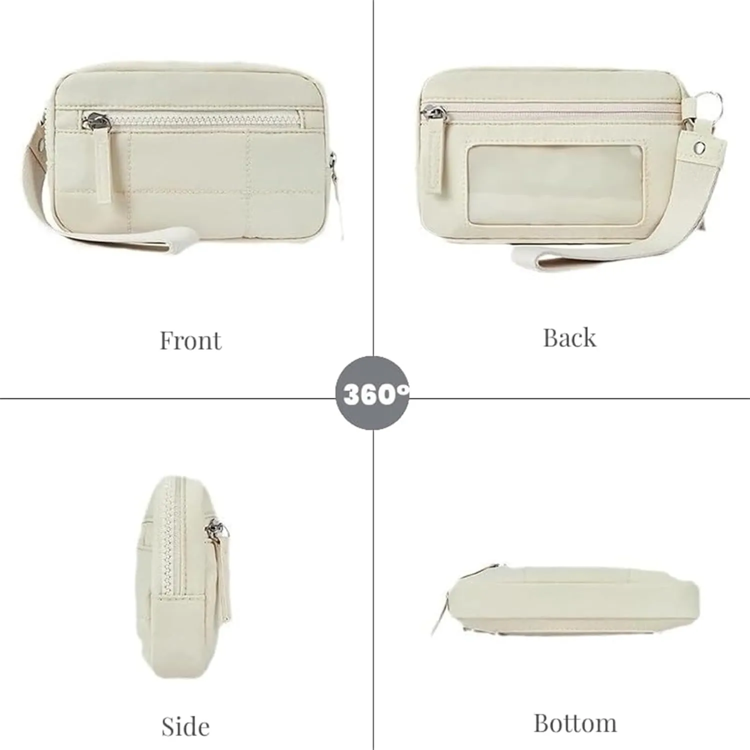 Puffer Wristlet Wallet Fits Phone, Casual Wristlets Purses Card Wallets, Credit Card Holder Phone Organizer