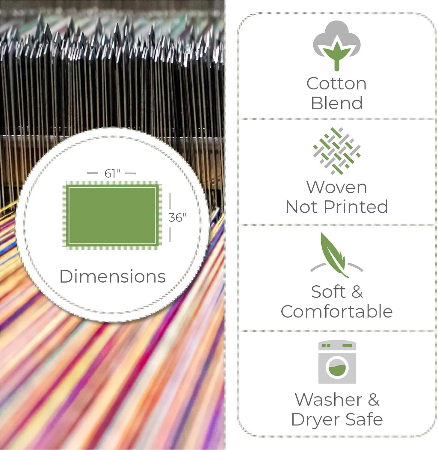 Pure Country Weavers California - Fresno - City American Flag Blanket - Gift Tapestry Throw for Back of Couch or Sofa - Woven from Cotton - Made in The USA (61x36)