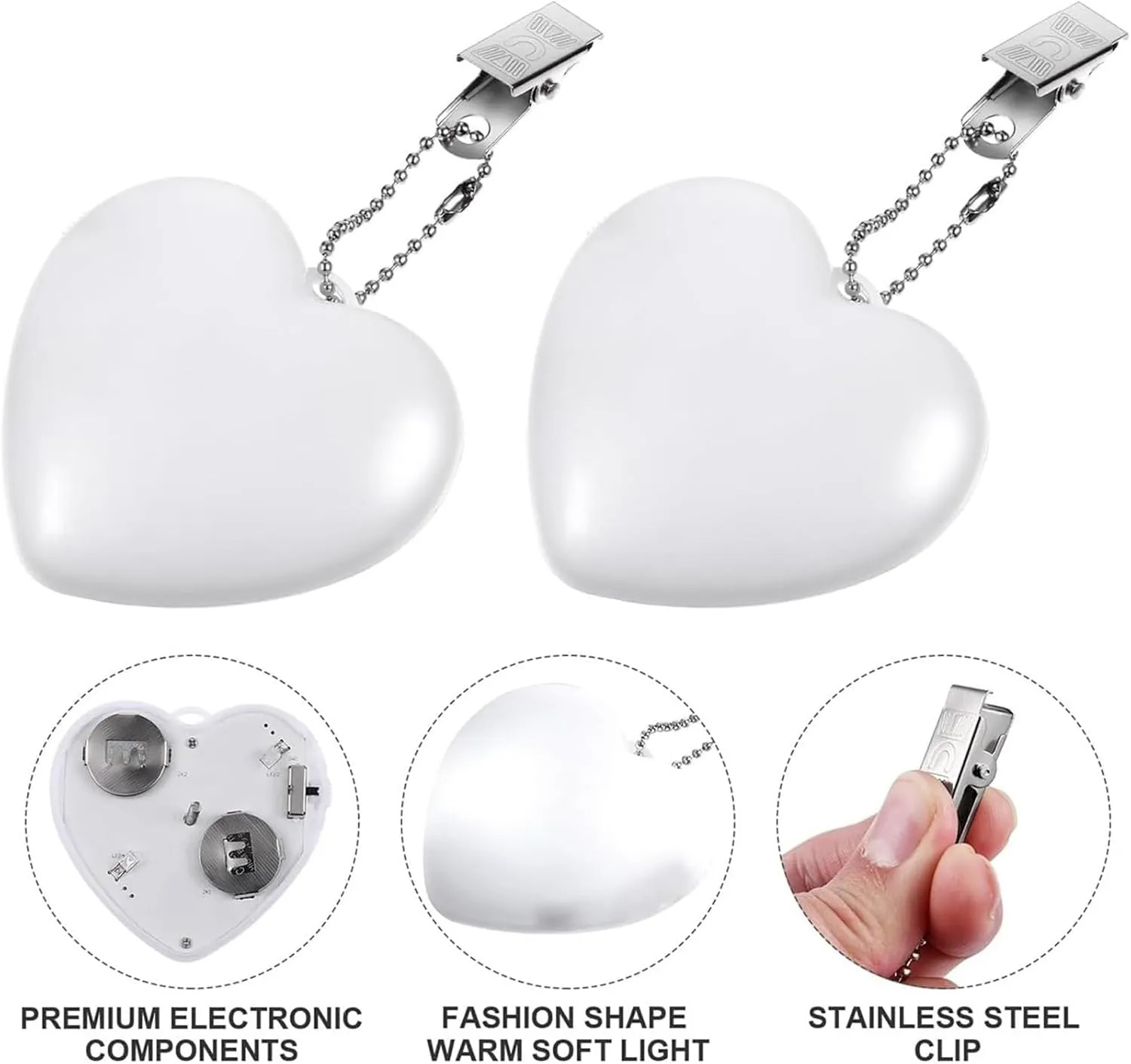 Purse Glow Heart Light, LED Automatic Sensor Glowing Heart Shaped Handbag Lights, Glow Heart for Purse, Mini Touch Purse LED Lamp, Purse Essentials Items, Creative Present for Ladies Girls