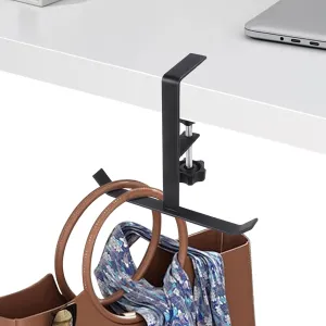 Purse Hook for Table, Portable Foldable Handbag Hanger for Tables,T-Shaped Desk Wallet Hook,Adjustable Desk Wallet Hook Suitable for Desks and 0ffice Desks