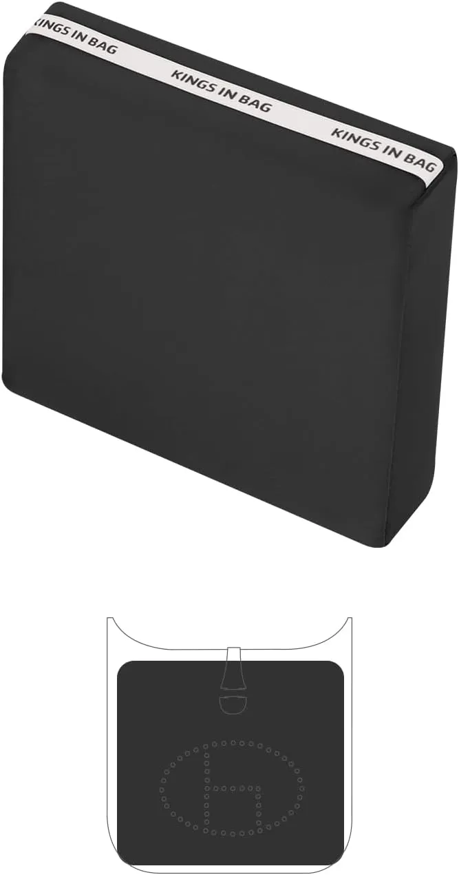 Purse Shaper Insert for Hermes Evelyne PM, Handbag Shaper Pillow Fits Evelyne Bags, Soft Silky Surface with Memory Foam Inner without Overfull(Black, Evelyne PM)