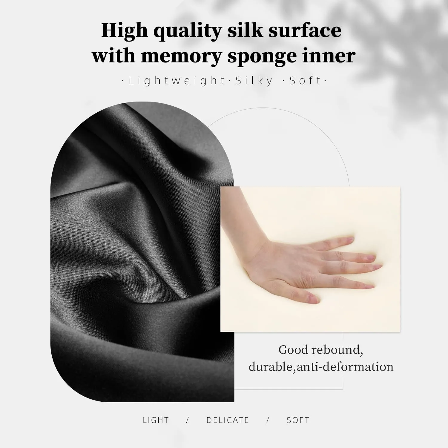 Purse Shaper Pillow Insert Compatible with Hermes Berkin Bags, Lightweight and Silky, Soft Memory Foam Inner(Black, BK25)