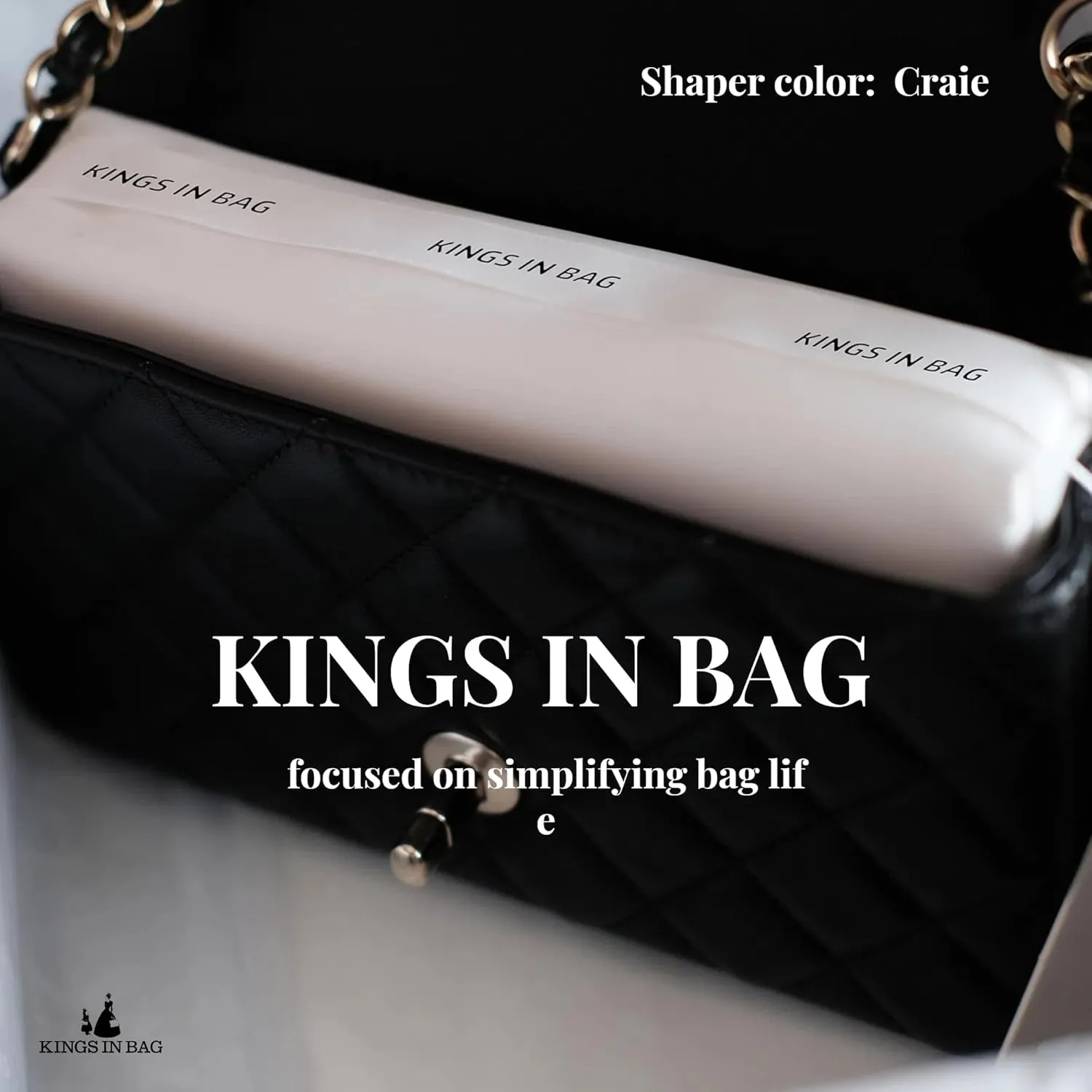 Purse Shaper Pillow Insert for Chanel Flap Bags, Luxury Bag Shaper with Lightweight Satin, Fits Chanel Classic Flap Jumbo 28, Satin Surface with Memory Foam Inner (Craie, CF jumbo)