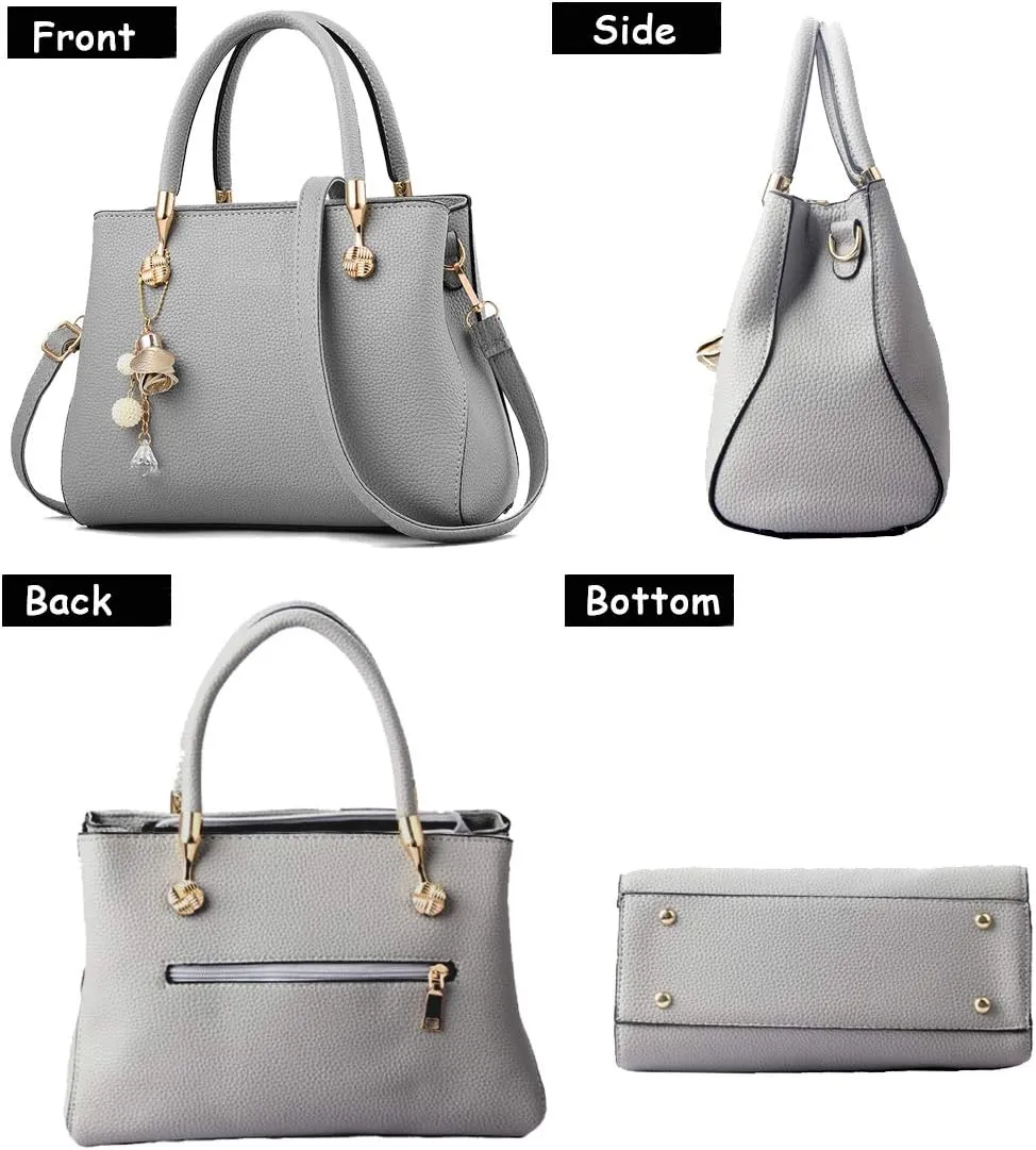 Purses and Handbags for Women Fashion Ladies PU Leather Top Handle Satchel Shoulder Tote Bags
