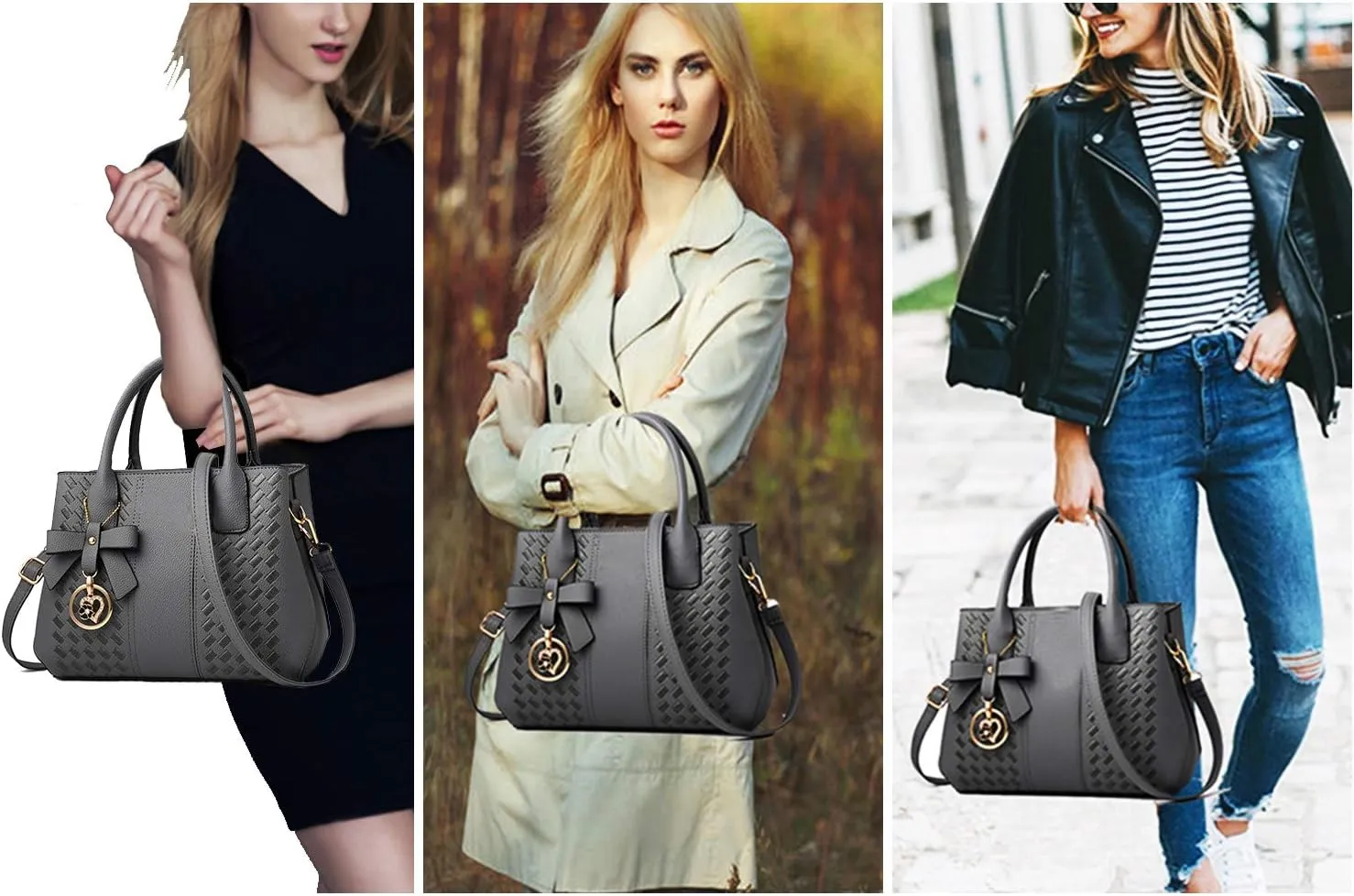 Purses and Handbags for Women Fashion Ladies PU Leather Top Handle Satchel Shoulder Tote Bags