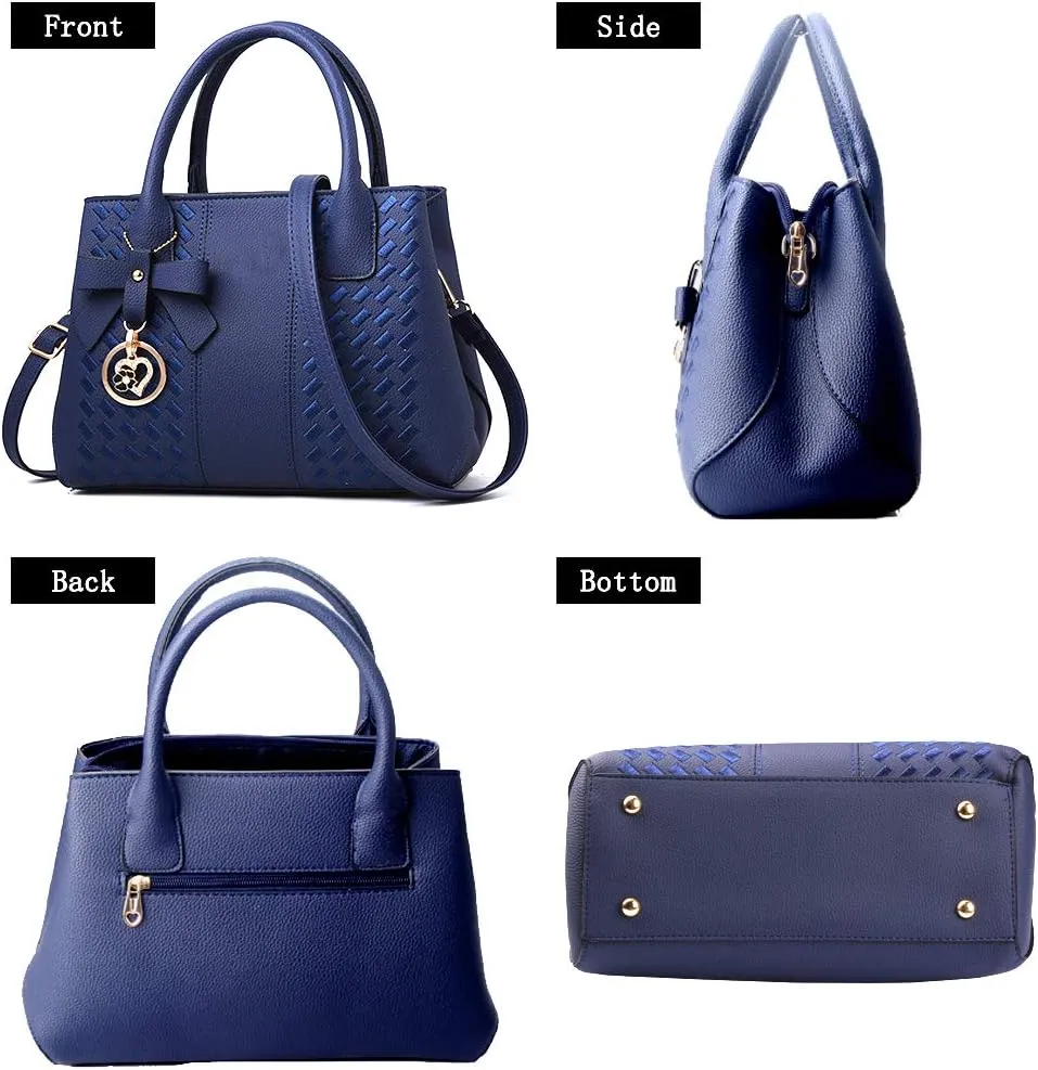 Purses and Handbags for Women Fashion Ladies PU Leather Top Handle Satchel Shoulder Tote Bags