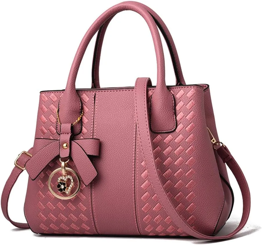 Purses and Handbags for Women Fashion Ladies PU Leather Top Handle Satchel Shoulder Tote Bags