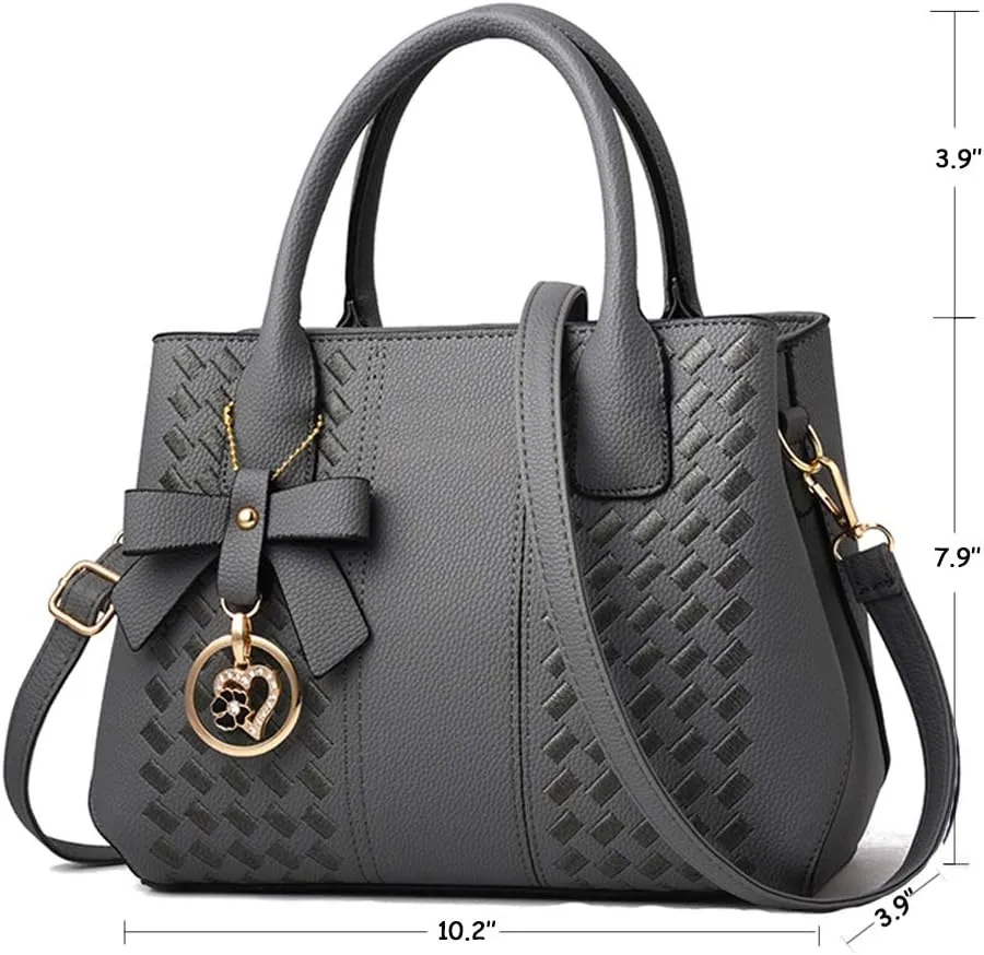 Purses and Handbags for Women Fashion Ladies PU Leather Top Handle Satchel Shoulder Tote Bags