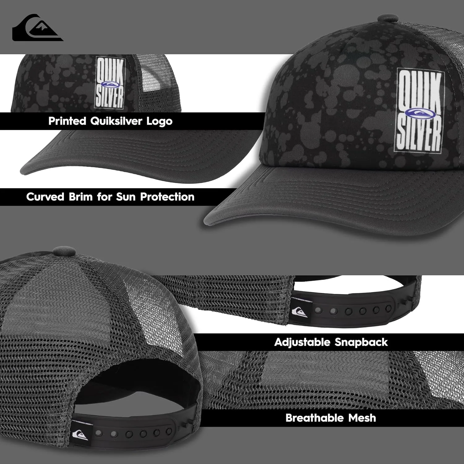 Quiksilver Boy's Emu Coop Snapback Trucker Hat