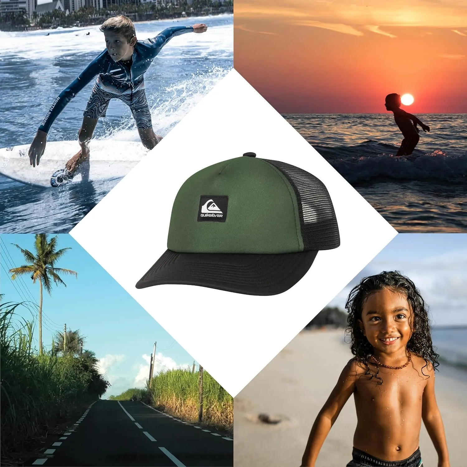 Quiksilver Boy's Emu Coop Snapback Trucker Hat