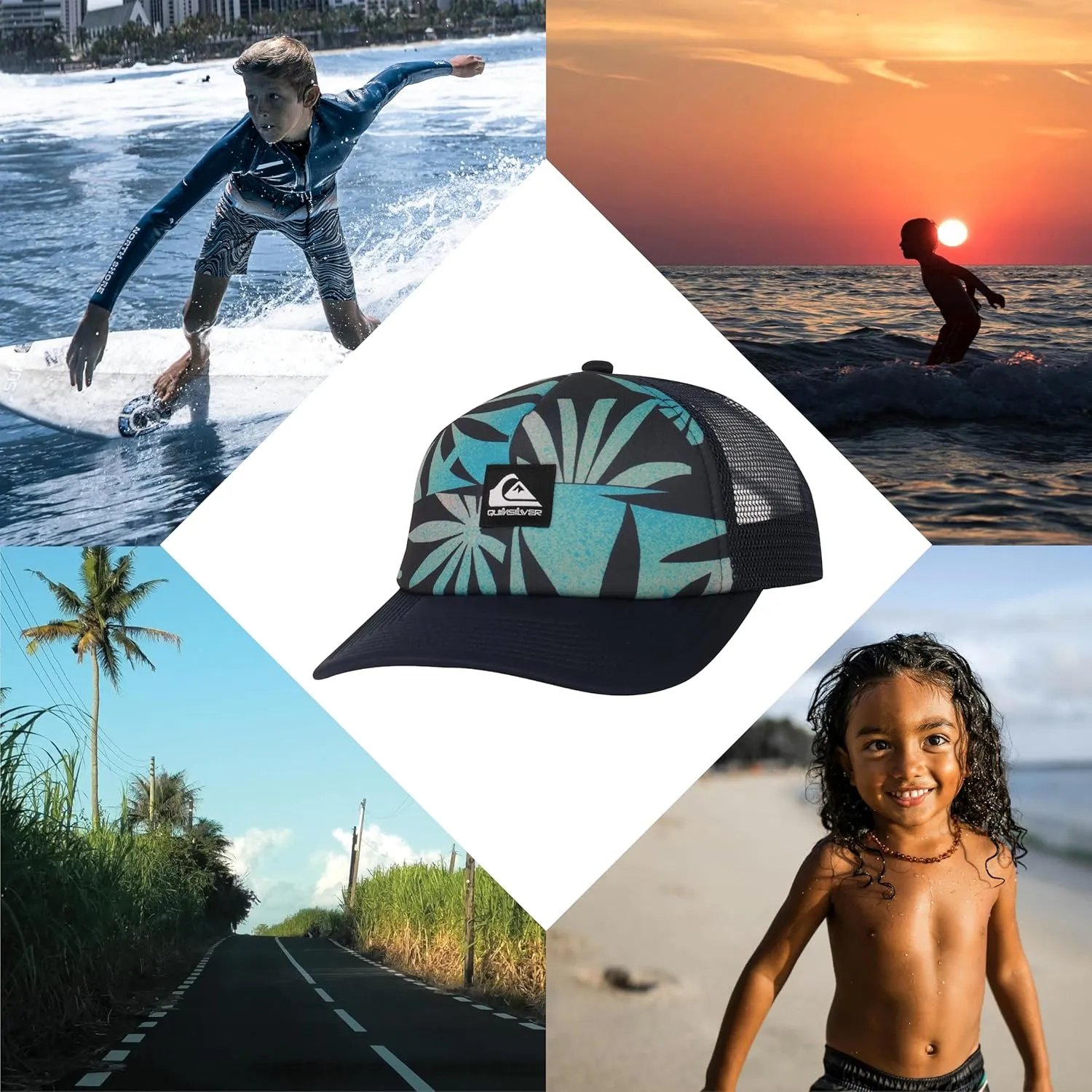 Quiksilver Boy's Emu Coop Snapback Trucker Hat