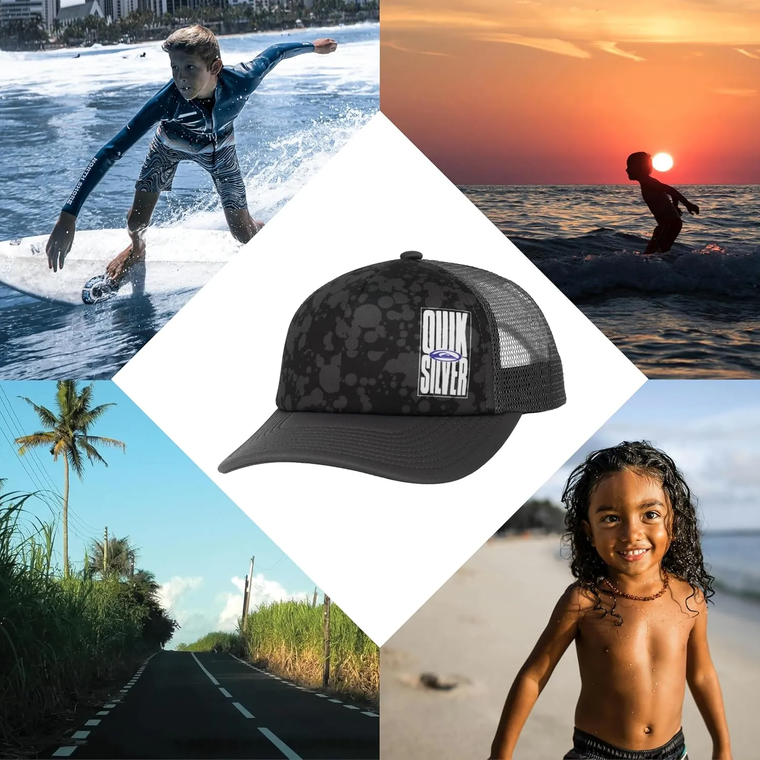 Quiksilver Boy's Emu Coop Snapback Trucker Hat