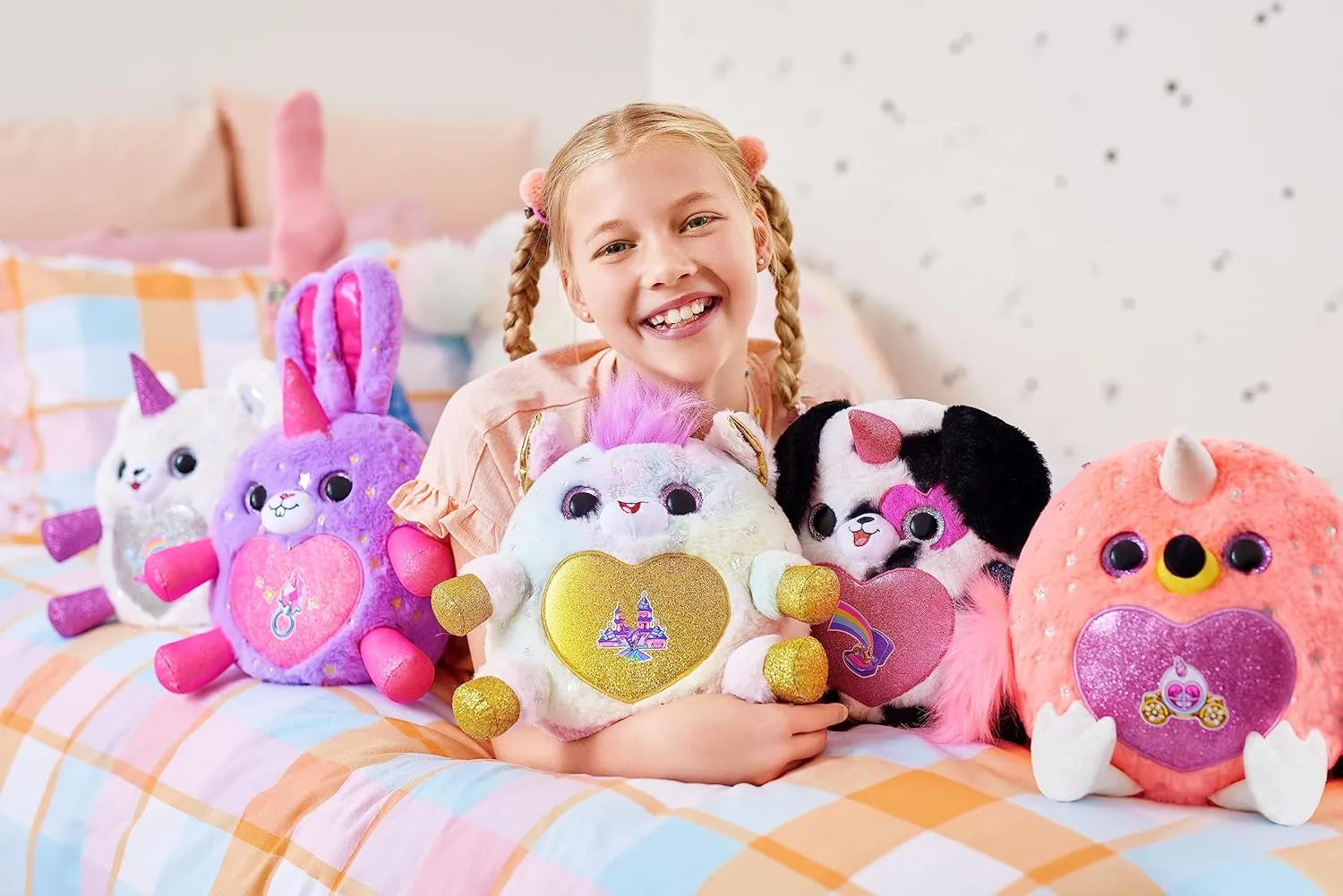 Rainbocorns Fairycorn Princess Surprise (Flamingo) by ZURU 11" Collectible Plush Stuffed Animal, Surprise Egg, Wearable Fairy Wings, Magical Fairy Princess, Ages 3  for Girls, Children