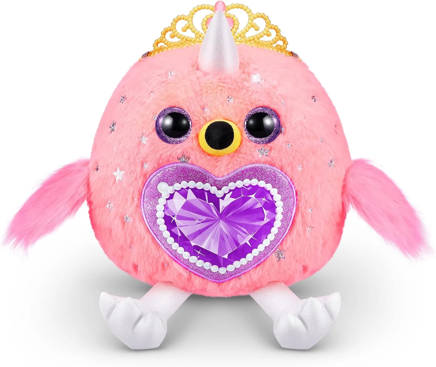 Rainbocorns Fairycorn Princess Surprise (Flamingo) by ZURU 11" Collectible Plush Stuffed Animal, Surprise Egg, Wearable Fairy Wings, Magical Fairy Princess, Ages 3  for Girls, Children