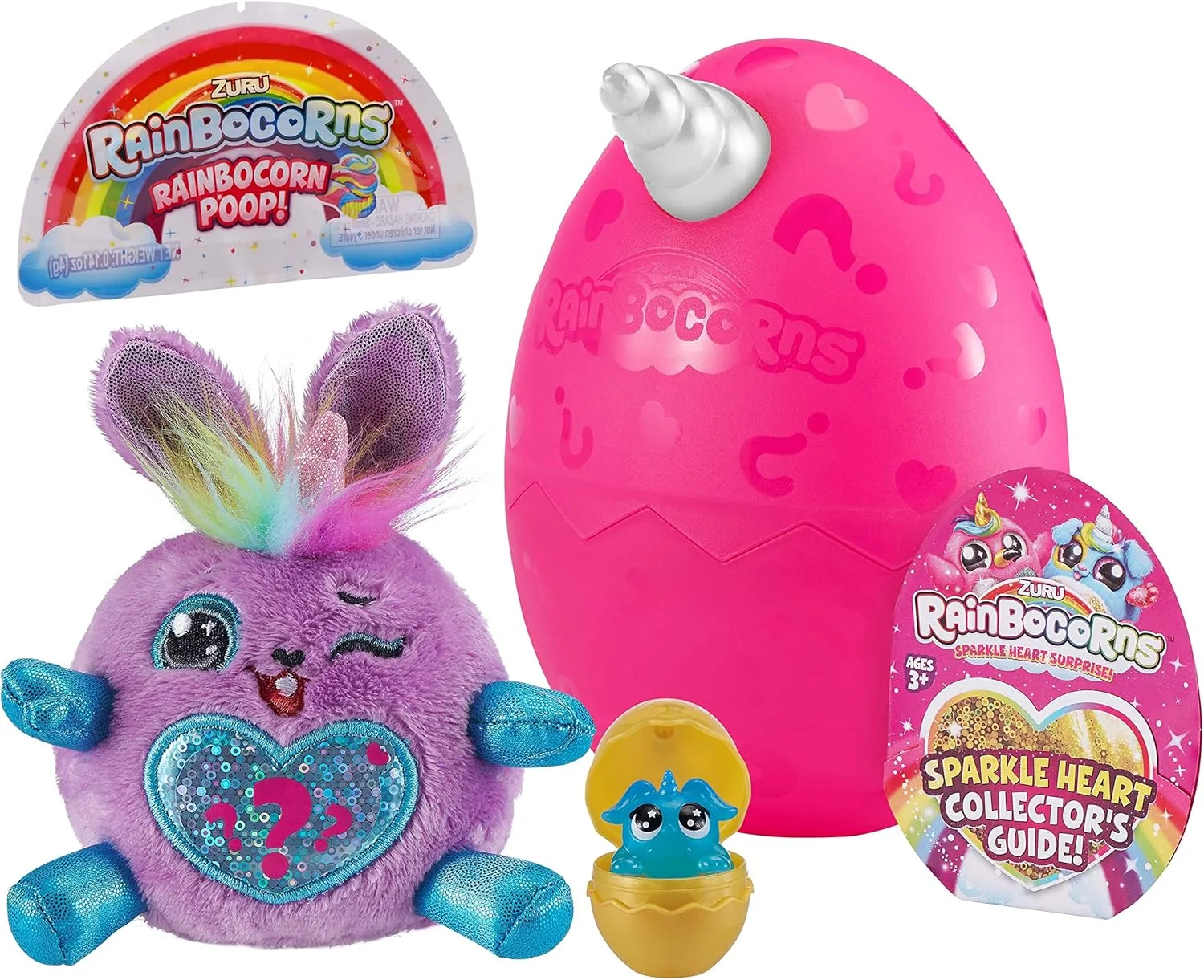 Rainbocorns Sparkle Heart Surprise Mystery Egg Plush by ZURU - Bunny
