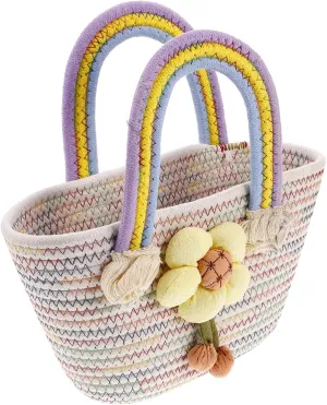 Rainbow Handbag Women's Large Hobo Purse Handmade Woven Purses with Shoulder Bag Style
