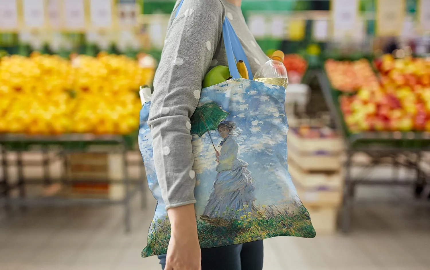 RainCaper Canvas Tote Bag for Women | Magnetic Closure & Open Interior Pocket | Holds Laptops, Magazines, Sunglasses, Books