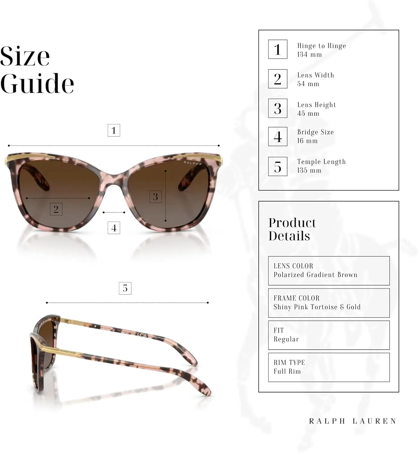 Ralph Lauren RA5203 Cateye Sunglasses For Women   BUNDLE with Designer iWear Eyewear Kit
