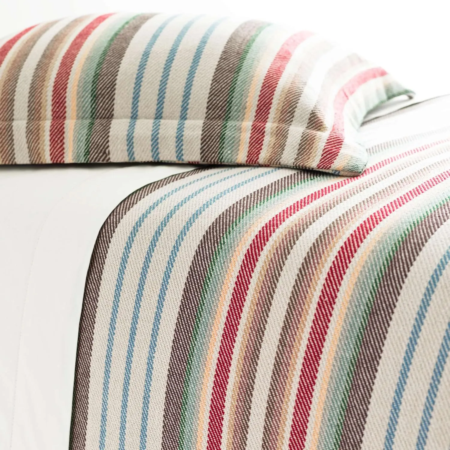 Ranch Blanket Sham, Standard Size, Multi Stripe Pattern