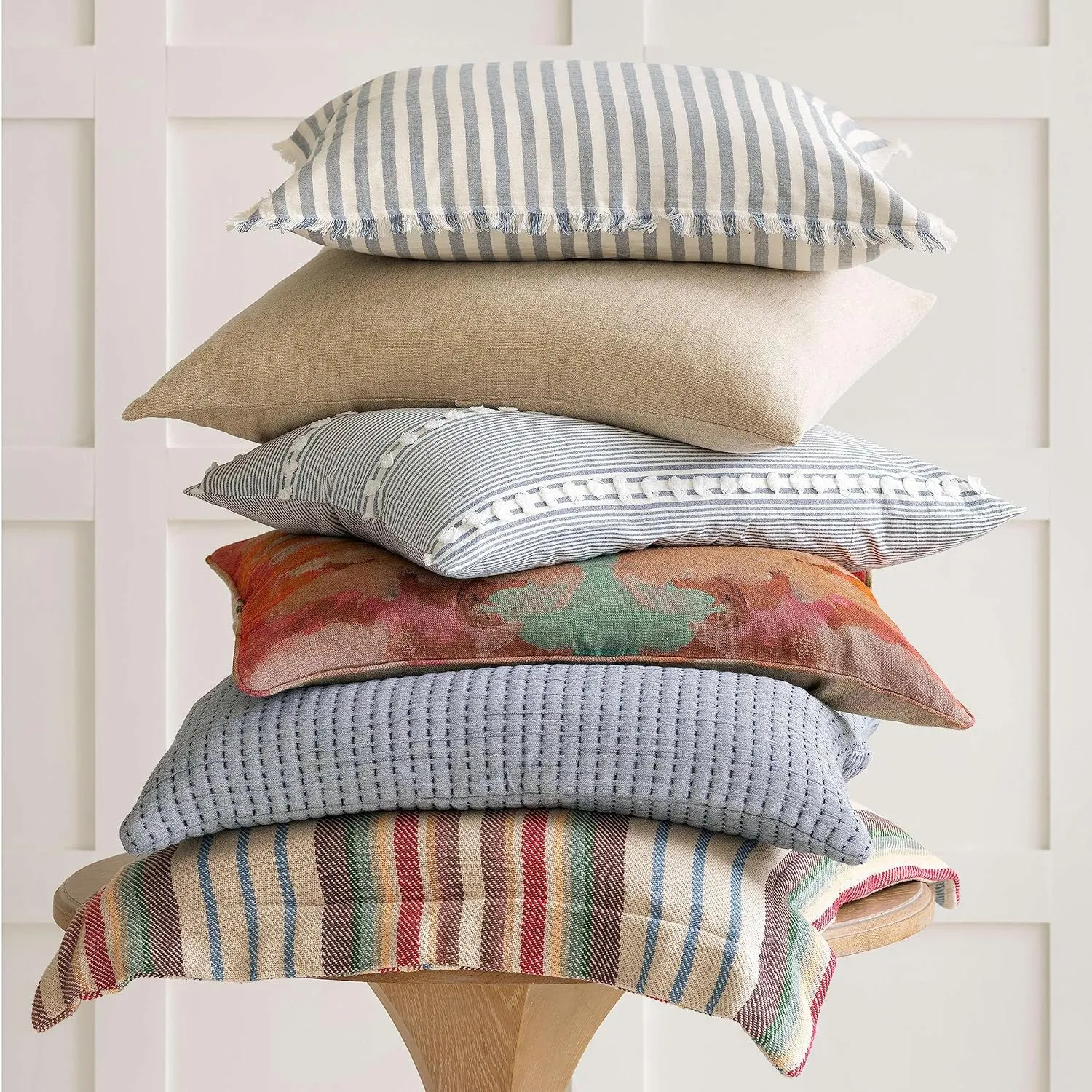 Ranch Blanket Sham, Standard Size, Multi Stripe Pattern