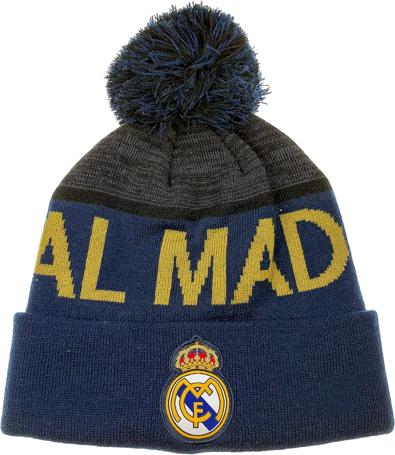 Real Madrid Cuff Pom Beanie Color Blue Official Licensed