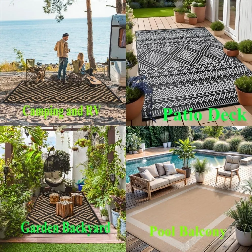 Red Pink Roses Print Pattern Waterproof Outdoor 6x9 Area Rug for Porch Patio Deck Machine Washable Non Skid Durable Carpet in Balcony Backyard Garden Country Rustic Vibrant Cute Outside Deco Rugs