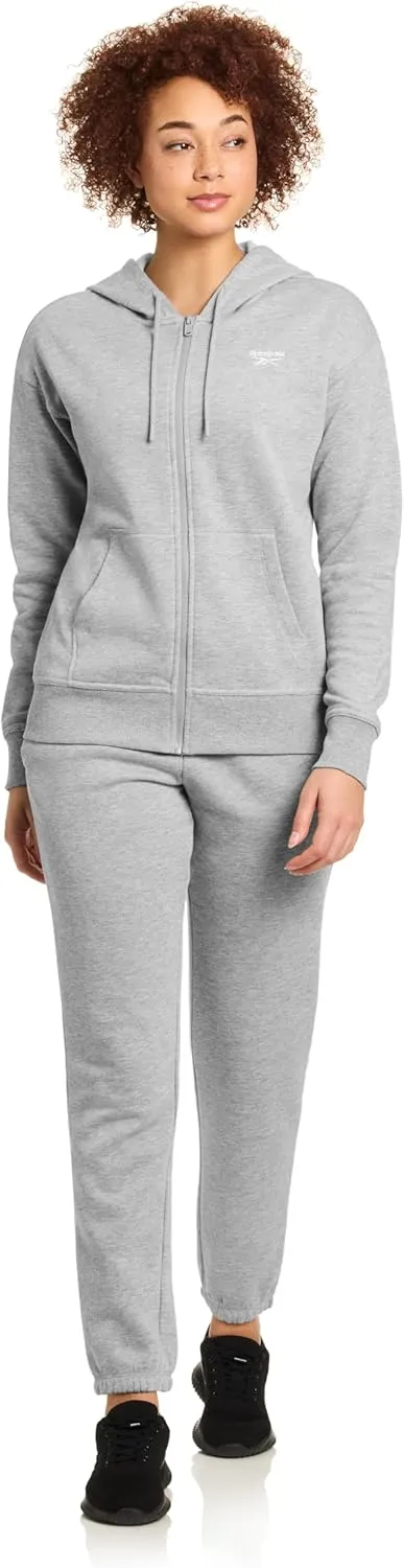 Reebok Women's Cozy French Terry Full-Zip Hooded Sweatshirt