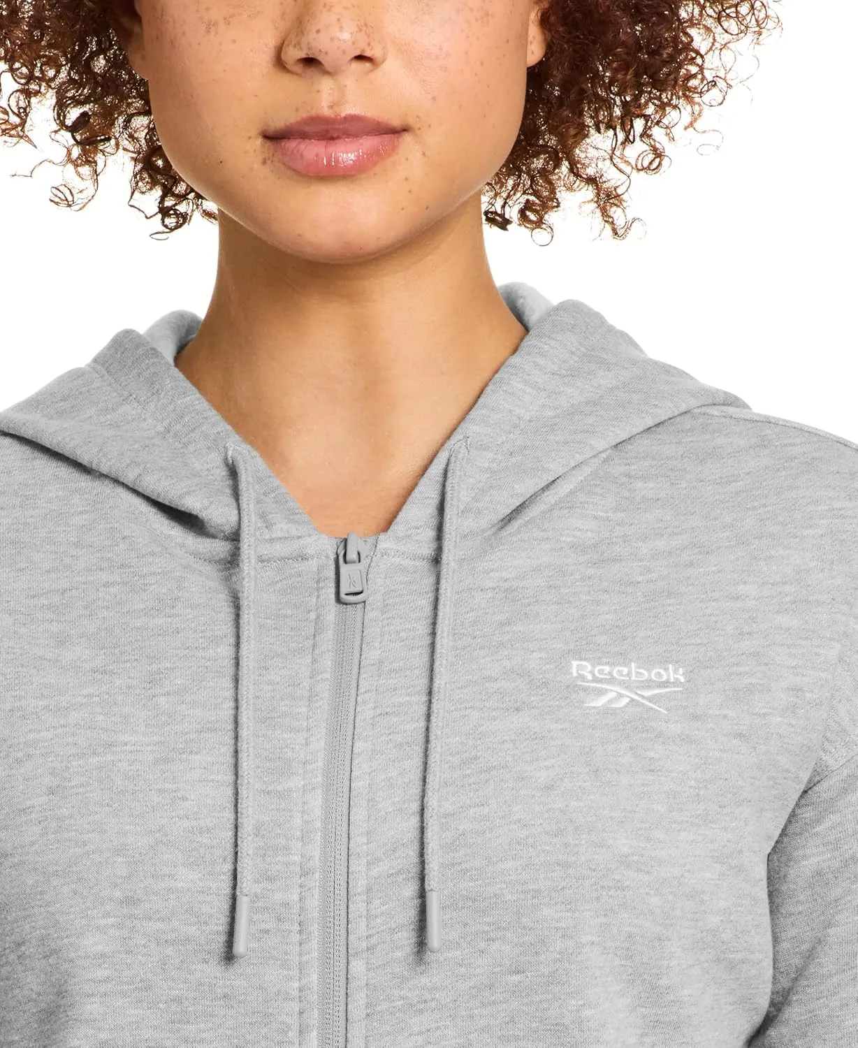 Reebok Women's Cozy French Terry Full-Zip Hooded Sweatshirt