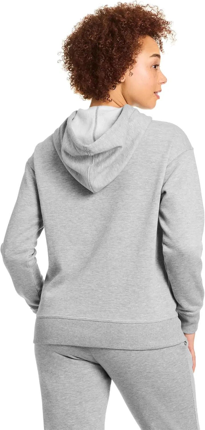 Reebok Women's Cozy French Terry Full-Zip Hooded Sweatshirt