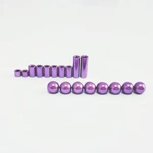 Replacement Part For Stabilizer Ball Cap 3/6/12mm Aluminum Spacer Set For 1/32 Scale Mini 4WD Racing Car Model 15473 95206 - (Color: Pink)