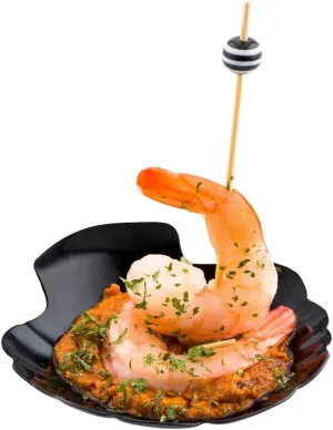 Restaurantware 3.3 Inch Shell Appetizer Plate 100 Disposable Plastic Appetizer Plate - Sturdy Shell-Shaped Black Plastic Cocktail Plates Perfect For Serving Amuse Bouche And Hors D'oeuvres