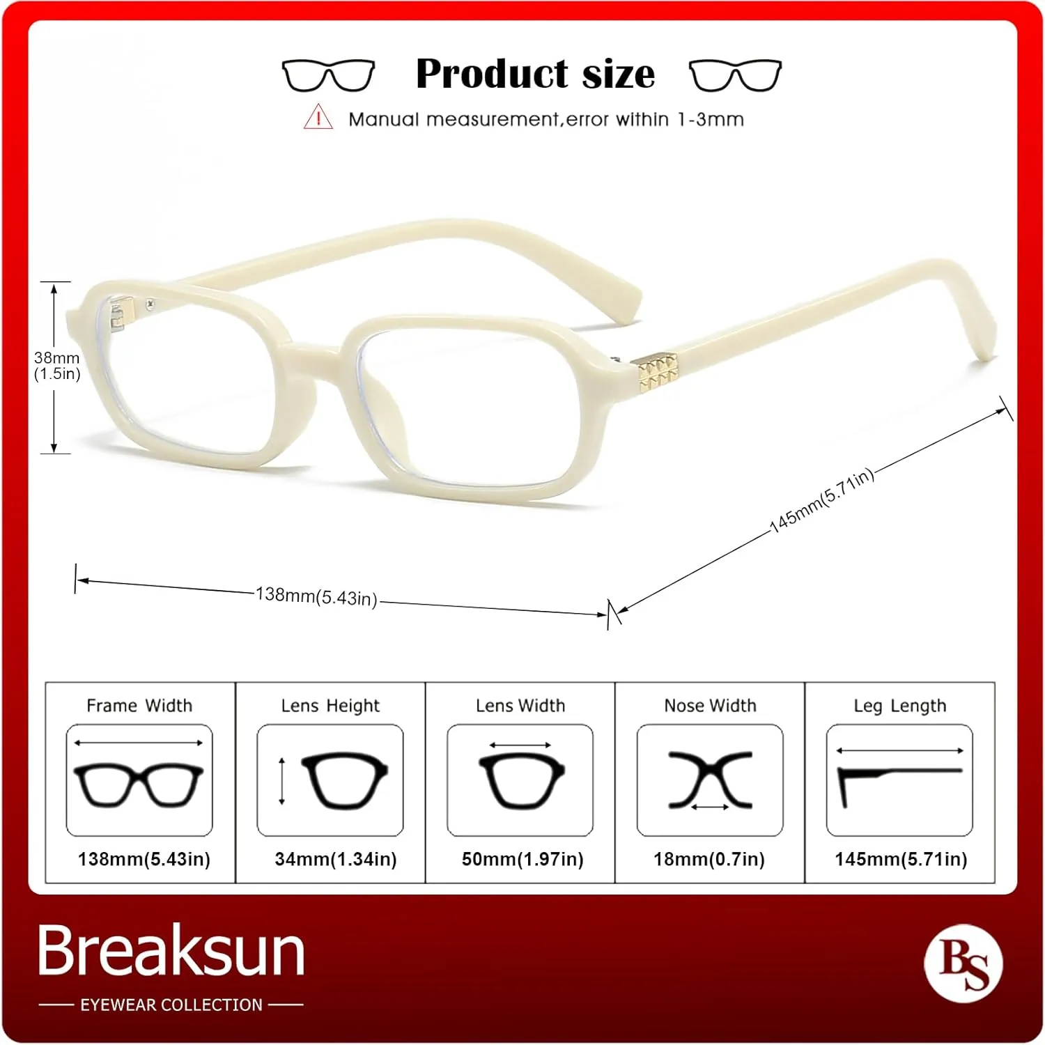Retro Rectangle Glasses for Women Men Small Square Blue Light Blocking Glasses Vintage Eyeglasses