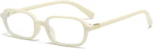 Retro Rectangle Glasses for Women Men Small Square Blue Light Blocking Glasses Vintage Eyeglasses