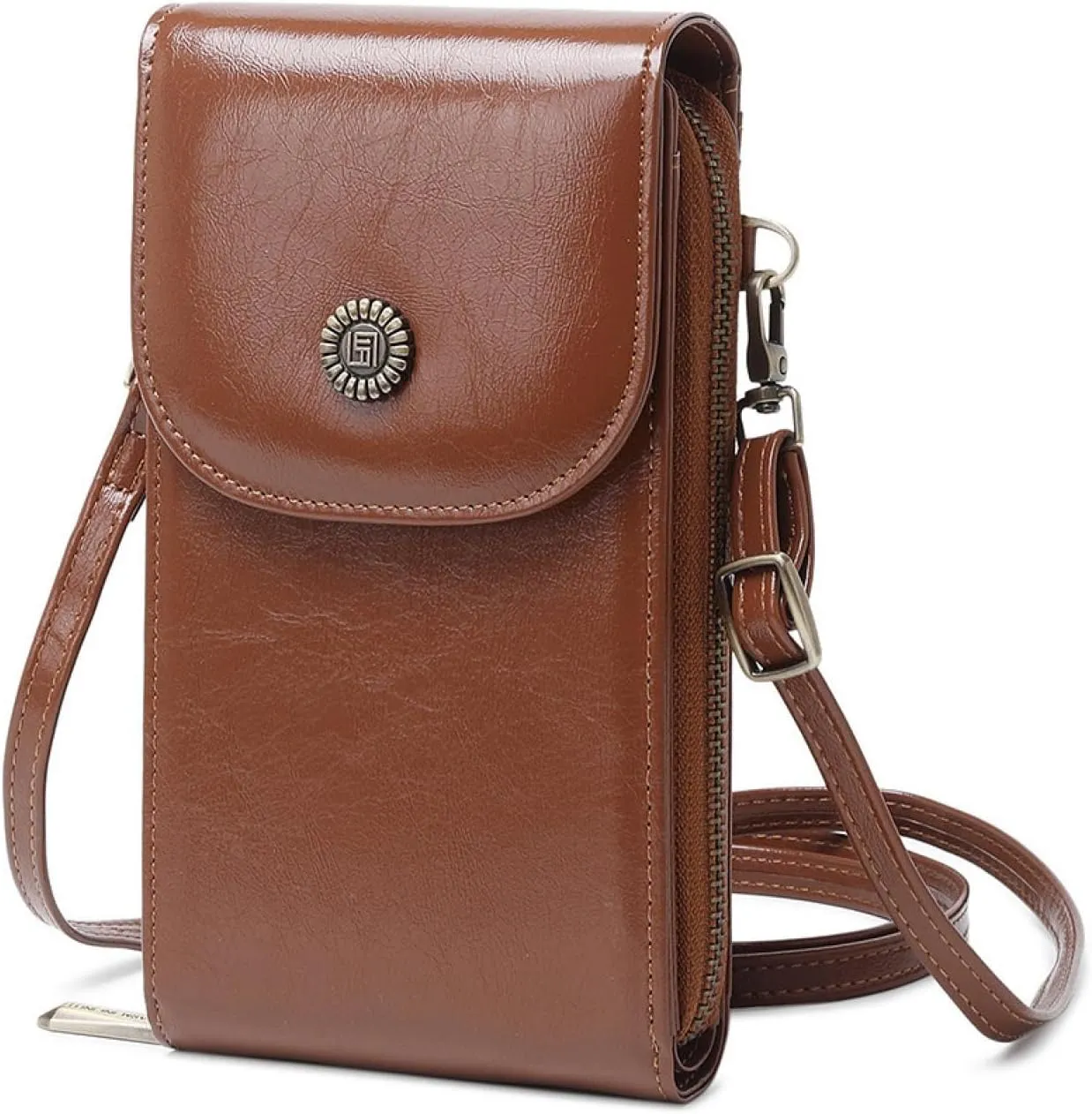 RFID anti magnetic women's phone bag PU leather phone bag versatile single shoulder crossbody bag