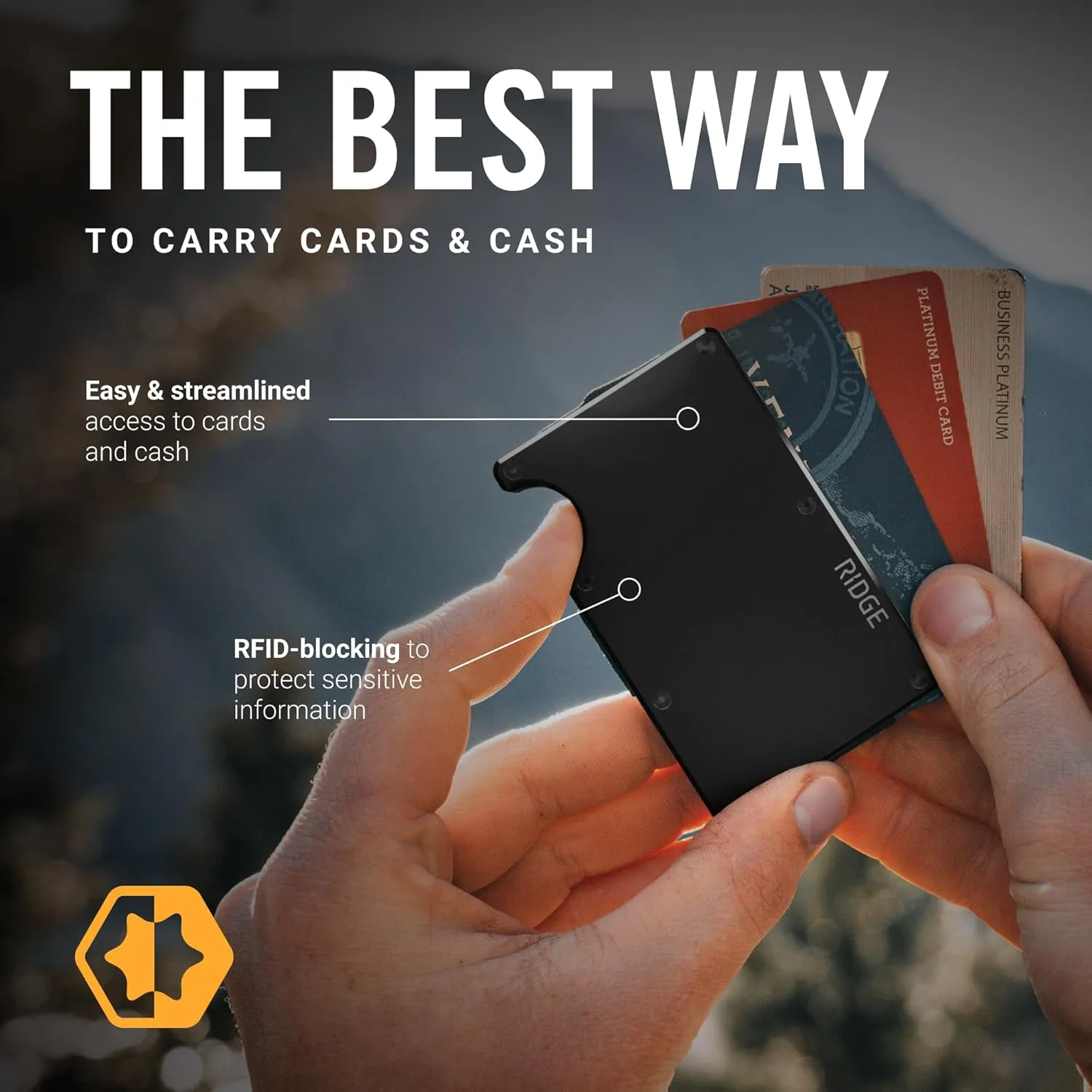 Ridge Wallets for Men - Slim Minimalist Wallet For Men, Front Pocket Wallets for Men, RFID Wallet For Men - Card Holder Wallet (Royal Black)