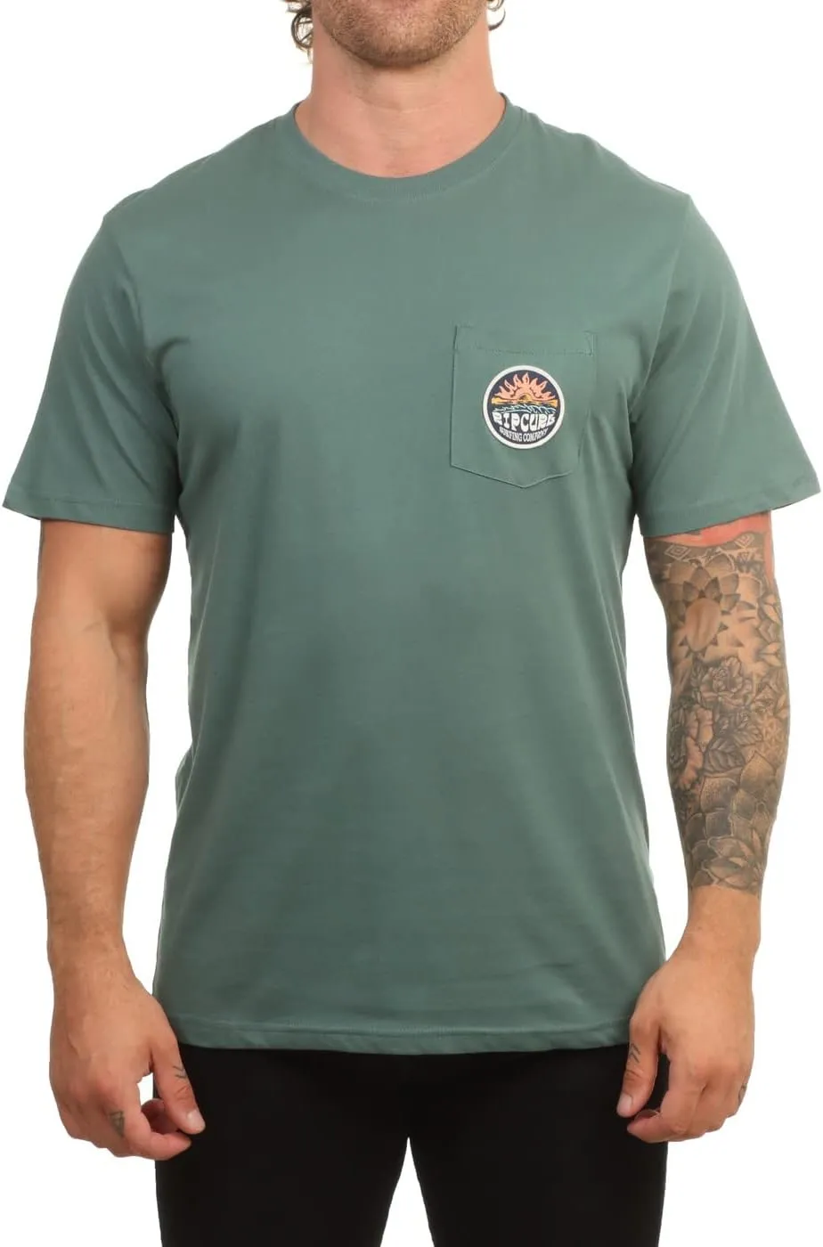 Ripcurl Horizon Badge Tee Muted Green
