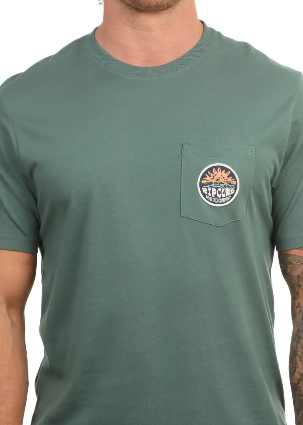 Ripcurl Horizon Badge Tee Muted Green