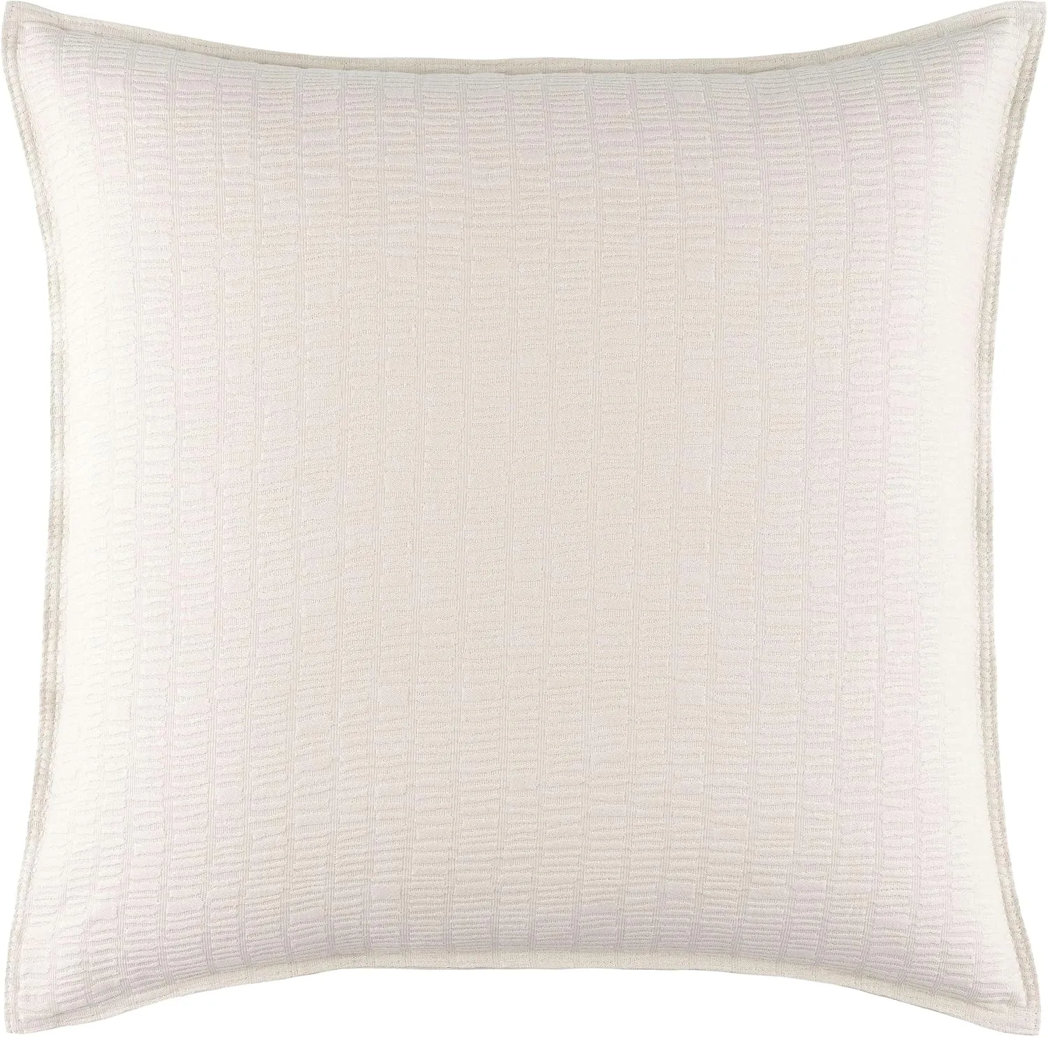 Roark Plaster Matelasse Pillow Sham, Standard Size, Neutral/Ivory Graphic Pattern