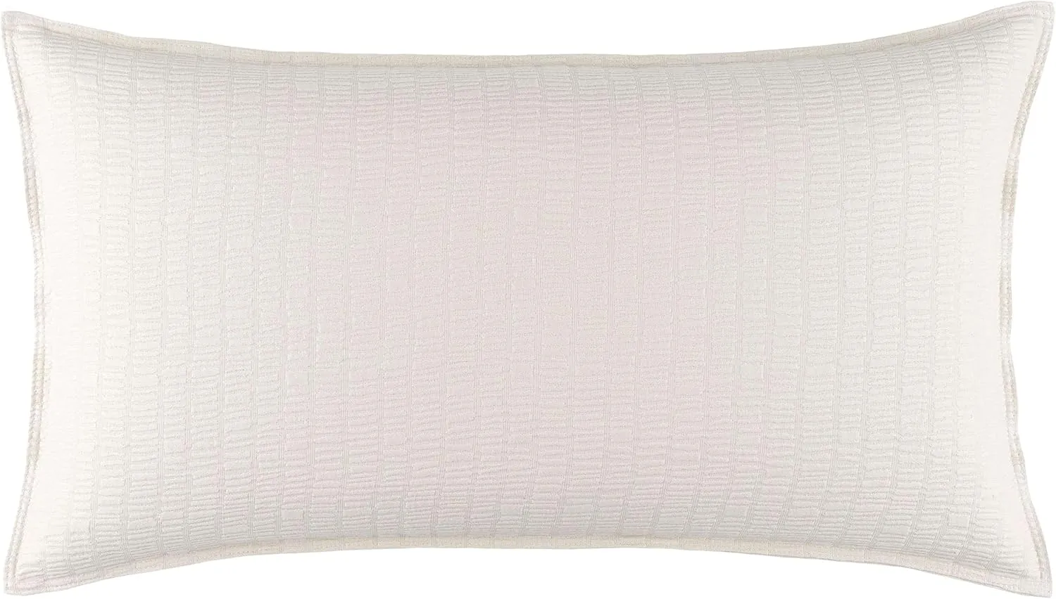 Roark Plaster Matelasse Pillow Sham, Standard Size, Neutral/Ivory Graphic Pattern