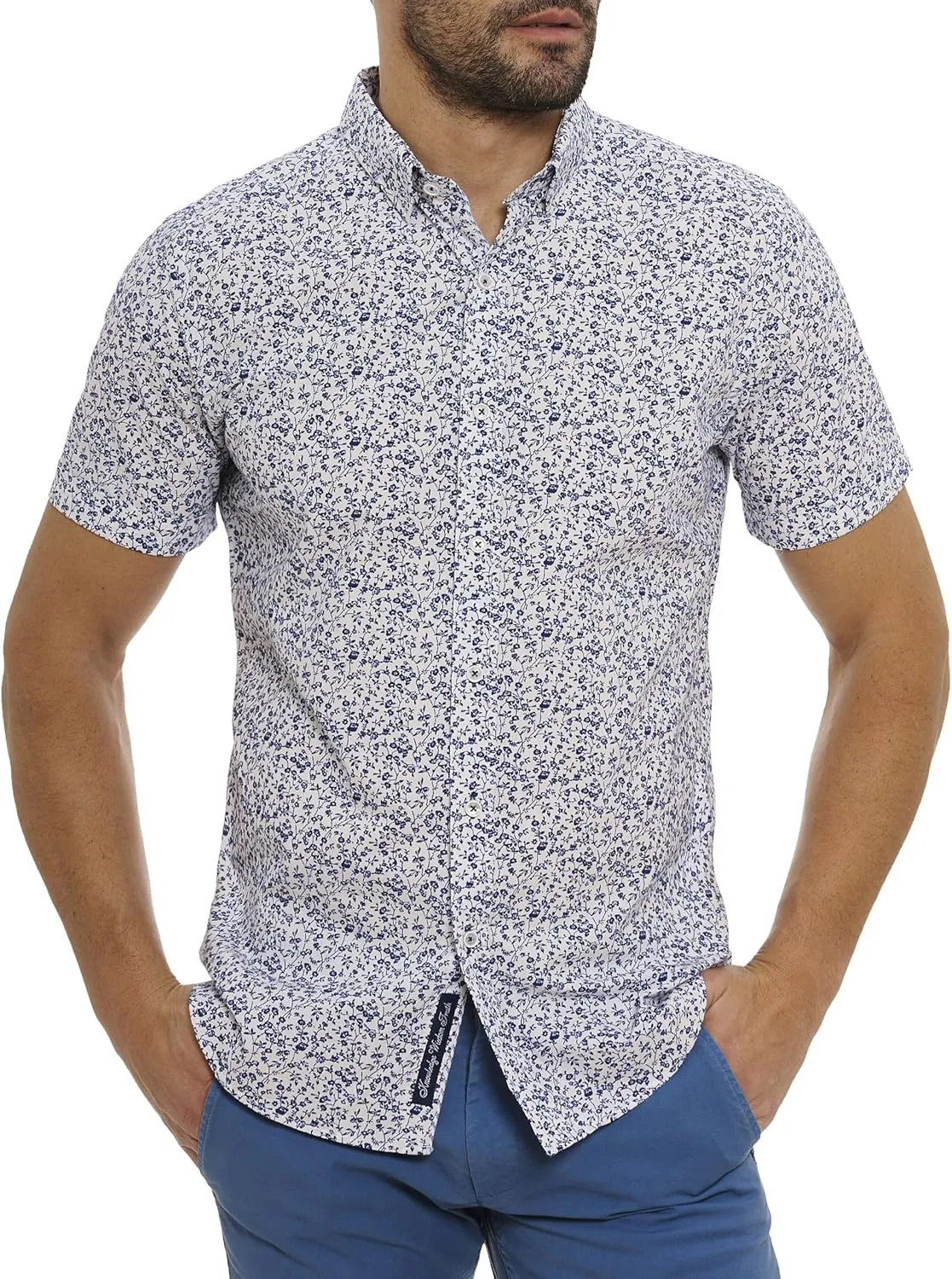 Robert Graham Men's Bassel Short Sleeve Woven Shirt