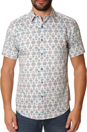 Robert Graham Men's Carver Short Sleeve Woven Button Down Shirt