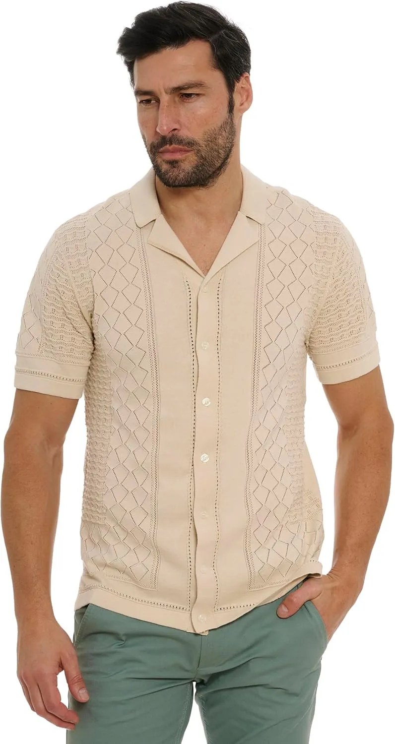 Robert Graham Men's Delmar Short Sleeve Knit Sweater