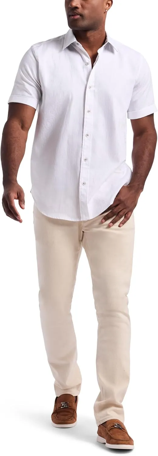 Robert Graham Mens Windsor 2 Short Sleeve Woven Button Down Shirt