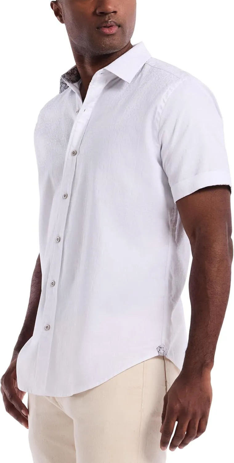 Robert Graham Mens Windsor 2 Short Sleeve Woven Button Down Shirt