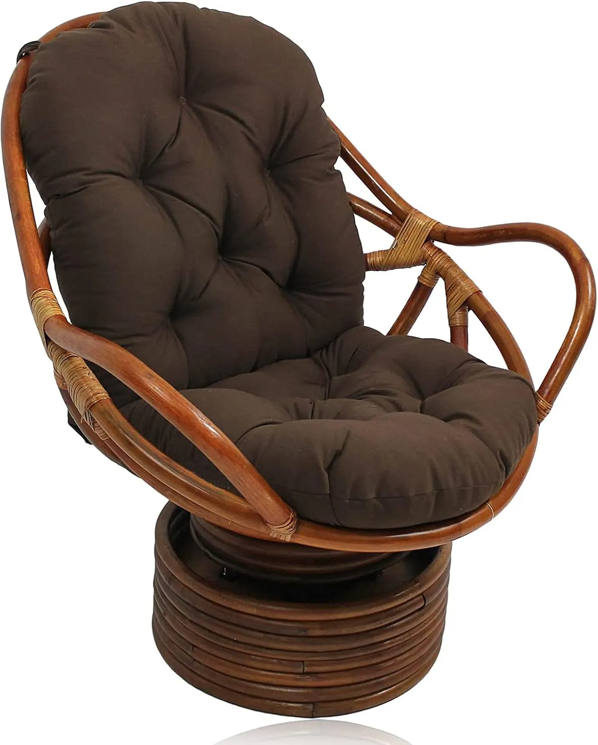 Rocking Outdoor Lounger Chair Chaise Lounge Zero Gravity Rocker,Waterproof Outdoor Swivel Rocker Chair Cushion for Garden Hammocks Coffee 120 * 60 * 10CM